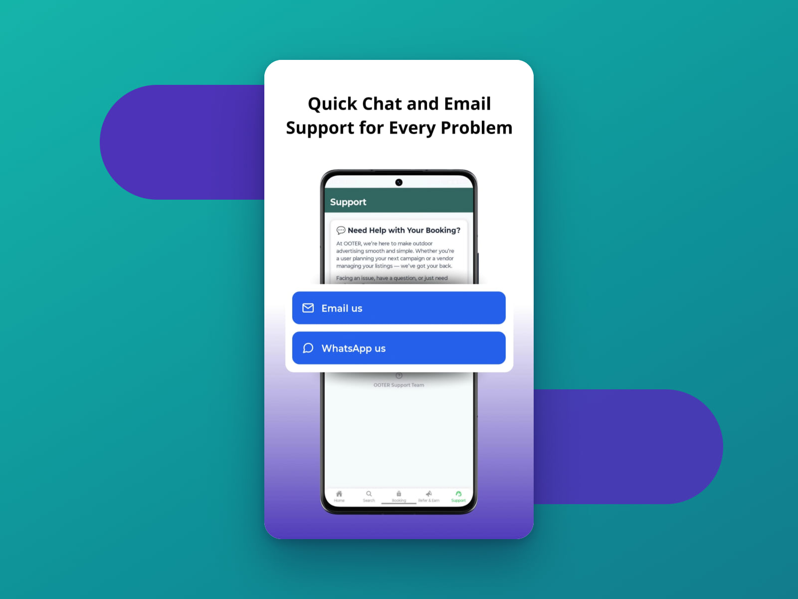 Chat and email support